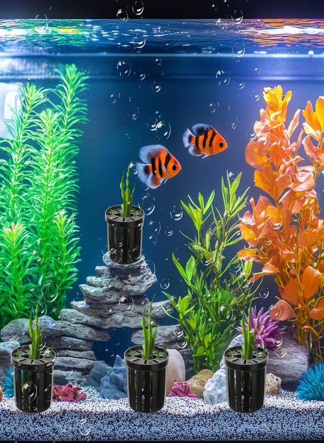 Hokoad 6 PCS/Set Aquarium Plant Holder, Corner Fish Tank Plant Holder for Rimless Aquarium, Acrylic Aquariums Plants Shelf for Aquatic Plants, Fish Tank Decor and Organizer - Image 2