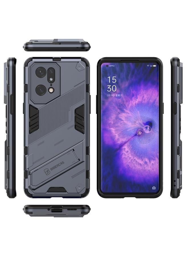 S-TOP Case For OPPO Find X5 Pro Punk Armor 2 in 1 PC + TPU Shockproof Phone Case with Invisible Holder - Image 2
