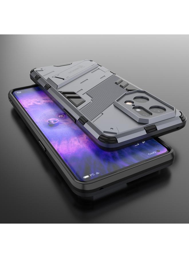 S-TOP Case For OPPO Find X5 Pro Punk Armor 2 in 1 PC + TPU Shockproof Phone Case with Invisible Holder - Image 4