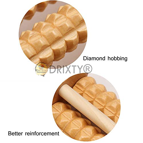 DRIXTY Wooden Body Stress Buster and Acupressure Point Device Relaxation Health Care Product Legs Pain Relief Wood Massager Roller/Foot Massager Roller (Wooden) - Image 4