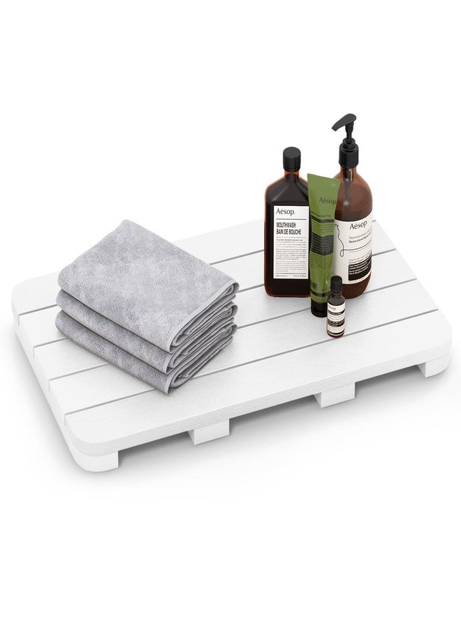 Giantex Outdoor Shower Mat, Waterproof HIPS Spa Bath Mat, Bathtub Mat, Bath Board for Tub Bathroom Sauna Indoor & Outdoor Use, Non Slip Shower Floor Mat Easy to Clean 21.5" x 13.5" - Image 1