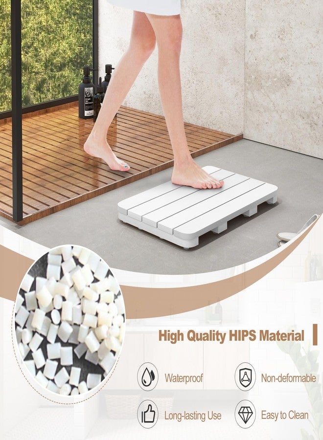 Giantex Outdoor Shower Mat, Waterproof HIPS Spa Bath Mat, Bathtub Mat, Bath Board for Tub Bathroom Sauna Indoor & Outdoor Use, Non Slip Shower Floor Mat Easy to Clean 21.5" x 13.5" - Image 3