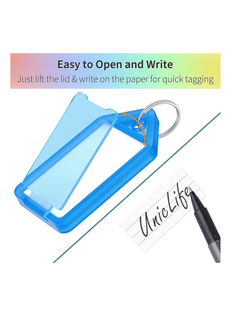 50 Pcs Key Chain Classified Tag Luggage Assorted Color Plastic Key Chain Labels for Pets Hotel Home Office Key Cabinet - Image 3