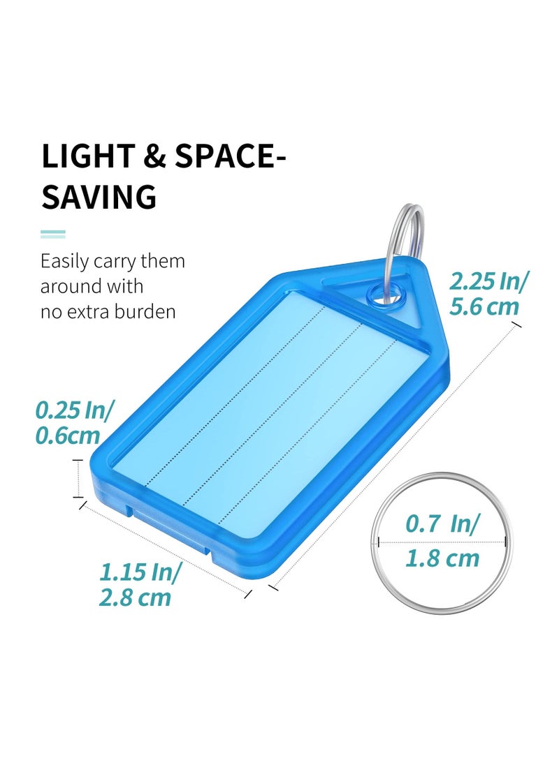 50 Pcs Key Chain Classified Tag Luggage Assorted Color Plastic Key Chain Labels for Pets Hotel Home Office Key Cabinet - Image 5