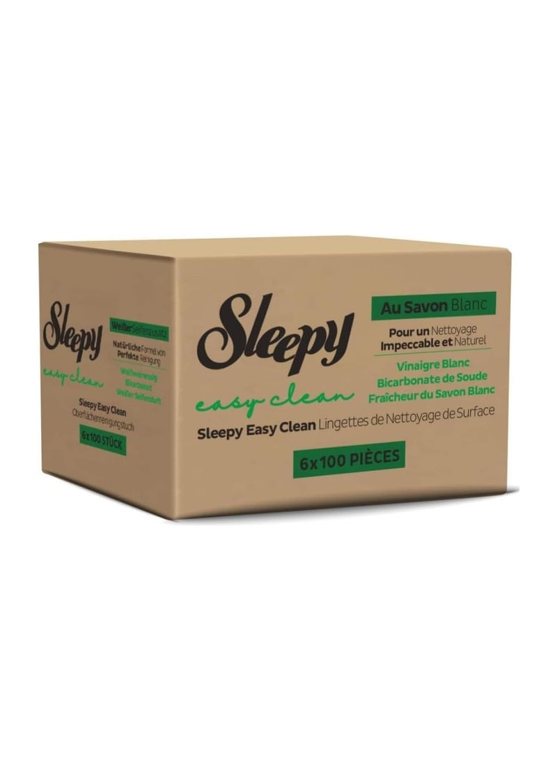 Sleepy Easy Clean Surface Cleaning Wipes – White Soap Scent, 6-Pack Economy Bundle - Image 3
