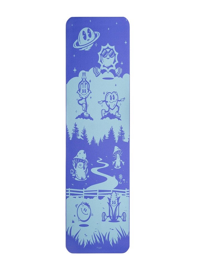 Myga Silk Print Kids Yoga Mat,Non-Slip Yoga Mat for Childrens Exercise, Fitness, Yoga and Mindfulness Lightweight, Easy Clean Play Mat for Girls and Boys - Image 2