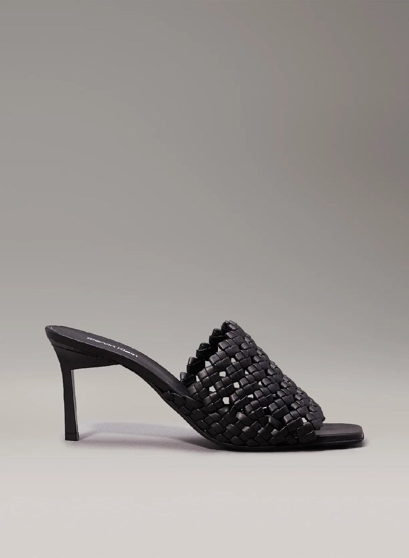 CALVIN KLEIN Woven Heeled Sandals - Image 1