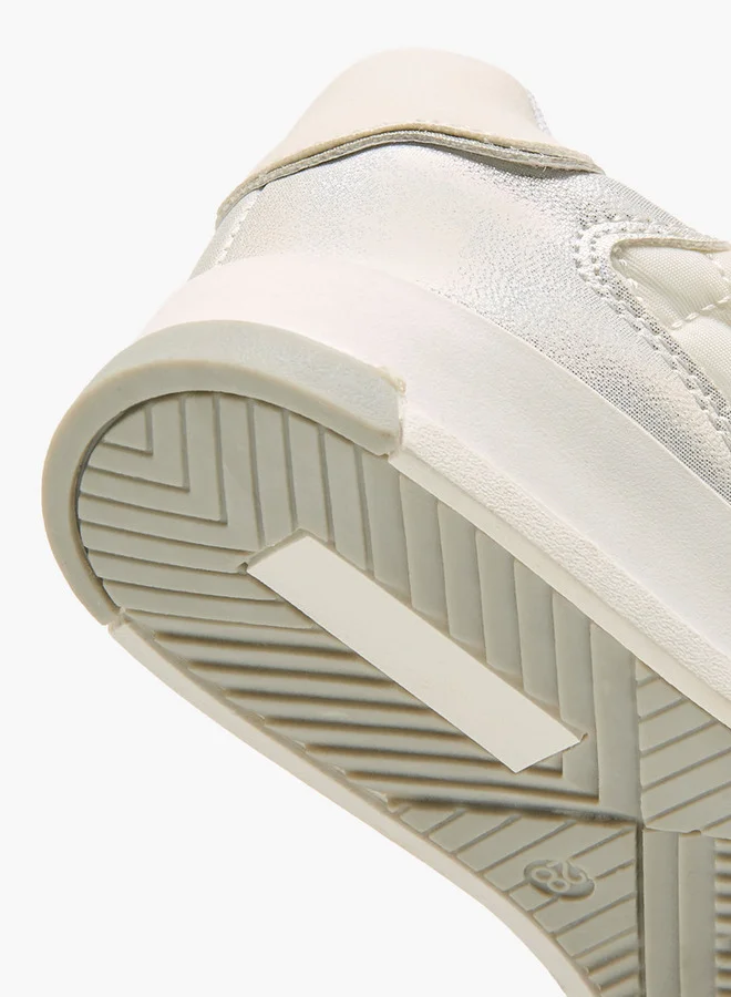 JUNIORS Panelled Sneakers with Hook and Loop Closure