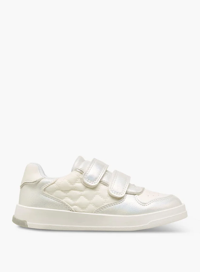 JUNIORS Panelled Sneakers with Hook and Loop Closure