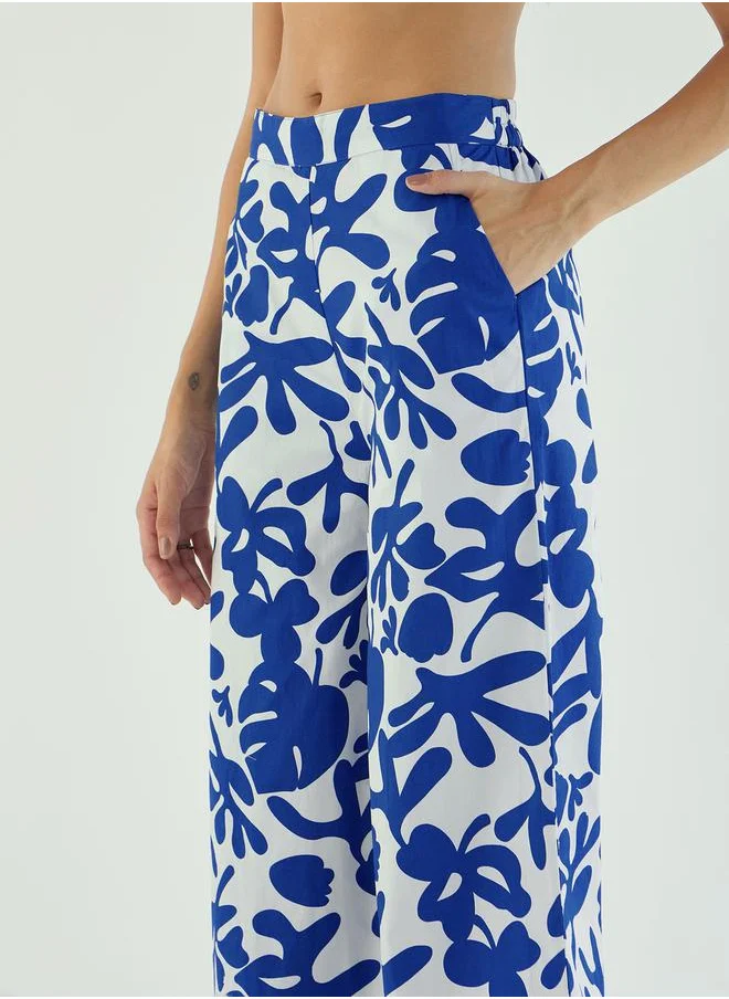 SASSAFRAS Floral Print Longline Shirt & Pants Co-Ords by Styli