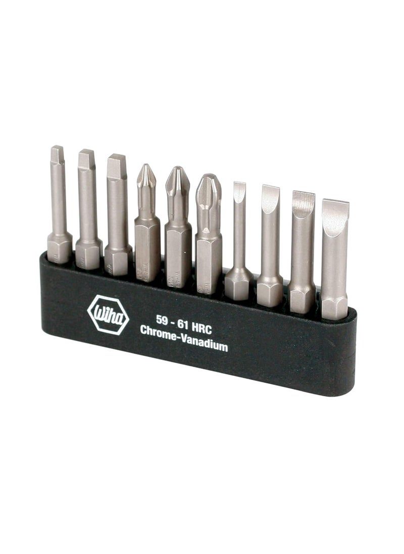 Wiha WIHA 74988 Slotted Phillips and Square Power Bit Set with Holder 10Piece  - Image 2