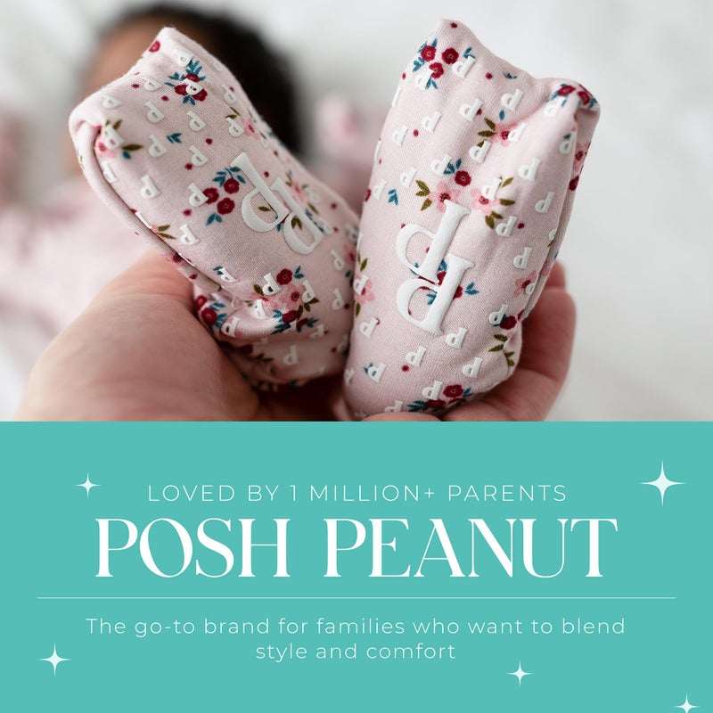 Posh Peanut Convertible Baby Sleepers - Girls Footless Baby Pajamas with 2 Way Zipper for Easy Diaper Changes - Agnes, 6-9 Months - Image 5