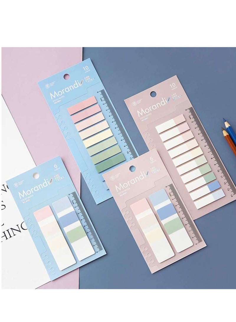 Sticky Index Tabs, Colored Adhesive  2 Size Writable and Repositionable File Reading Flags for Pages or Book Markers, Notes, Books, Paper, Classify File 520 Pieces - Image 1