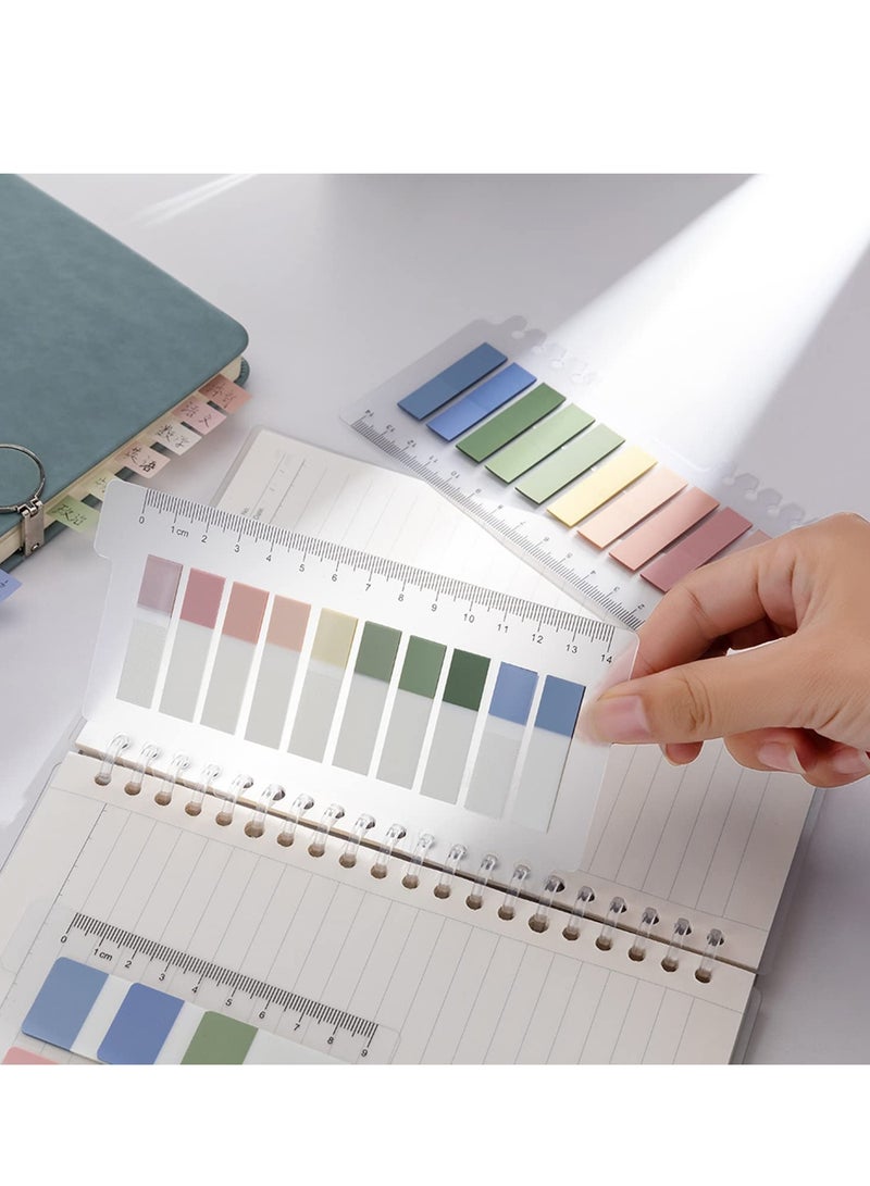 Sticky Index Tabs, Colored Adhesive  2 Size Writable and Repositionable File Reading Flags for Pages or Book Markers, Notes, Books, Paper, Classify File 520 Pieces - Image 2