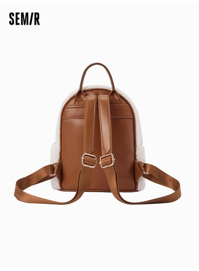 سيمير شنطة ظهر بفرو ناعم للنساء - Image 5