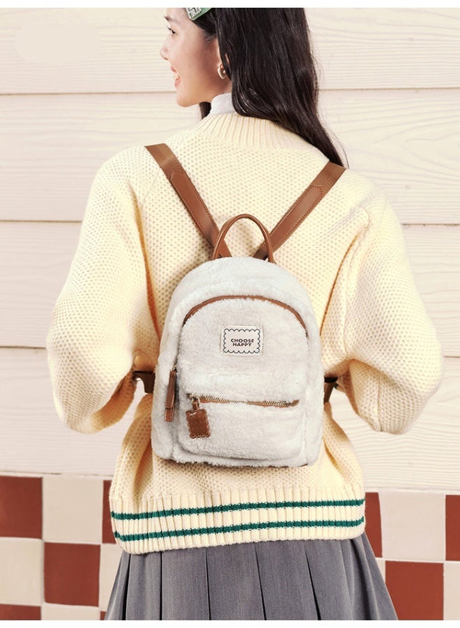 سيمير شنطة ظهر بفرو ناعم للنساء - Image 3