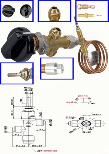 Duheri Low Pressure LPG Propane Gas Flame Failure Safety Control Valve Kit Fits for Fireplace, Fire Pit, Gas Grill, Heater - Image 4