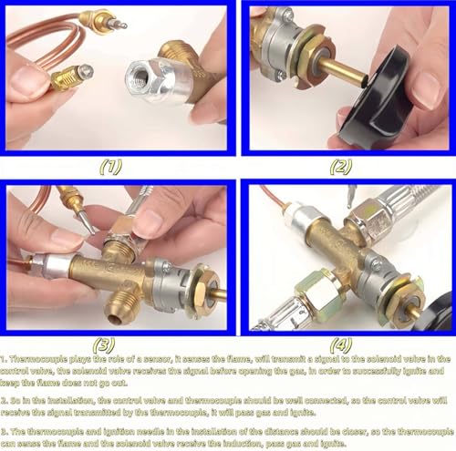 Duheri Low Pressure LPG Propane Gas Flame Failure Safety Control Valve Kit Fits for Fireplace, Fire Pit, Gas Grill, Heater - Image 5