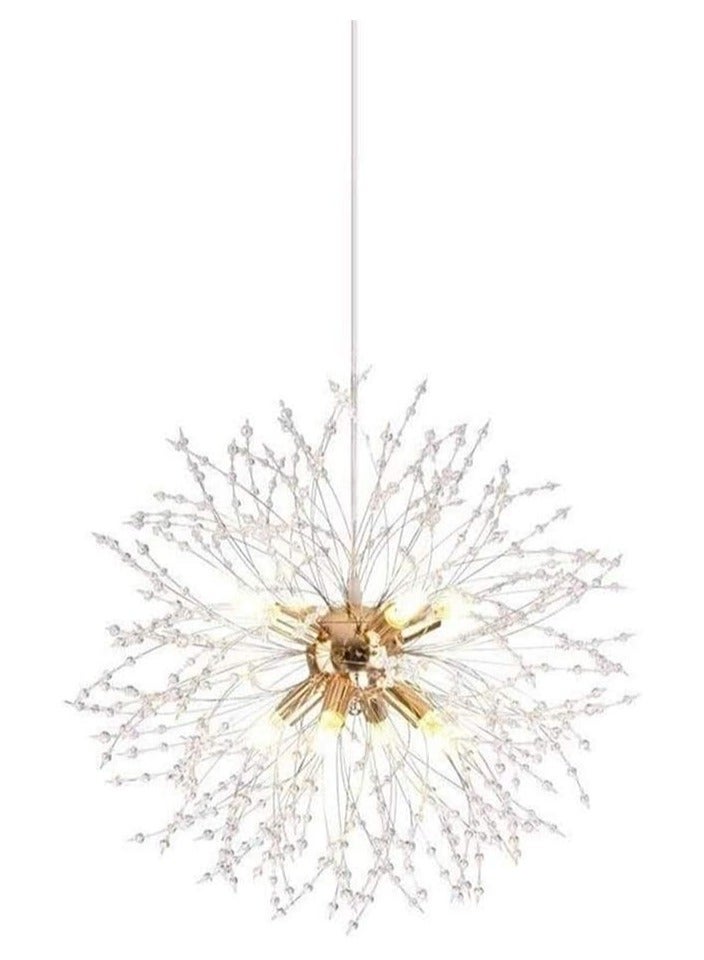 Modern Crystal Chandeliers Firework 8-Light Chrome Dandelion Sputnik Ceiling Light Fixtures - Image 4