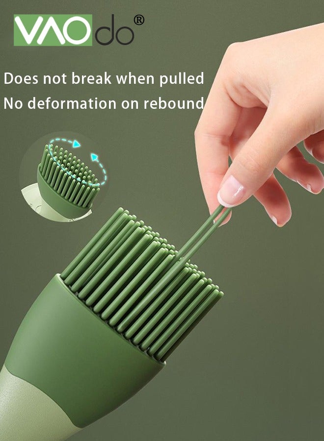 VAOdo 2PCS Silicone Oil Dispenser with Brush, Oil Dispenser Glass Bottle, Heat-resistant Brush, Cooking Vinegar and Sauce Dispenser for BBQ Grill Frying - Image 4