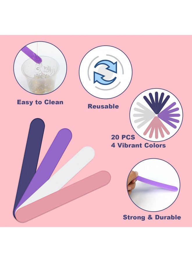 HTVRONT Stir Sticks for Epoxy Resin, 20PCS PVC Mixing Sticks, 4 Colors Reusable Plastic Stirring Sticks for Mixing Resin, Epoxy, Liquid, Paint, Molds, Handmade Crafts - Image 4