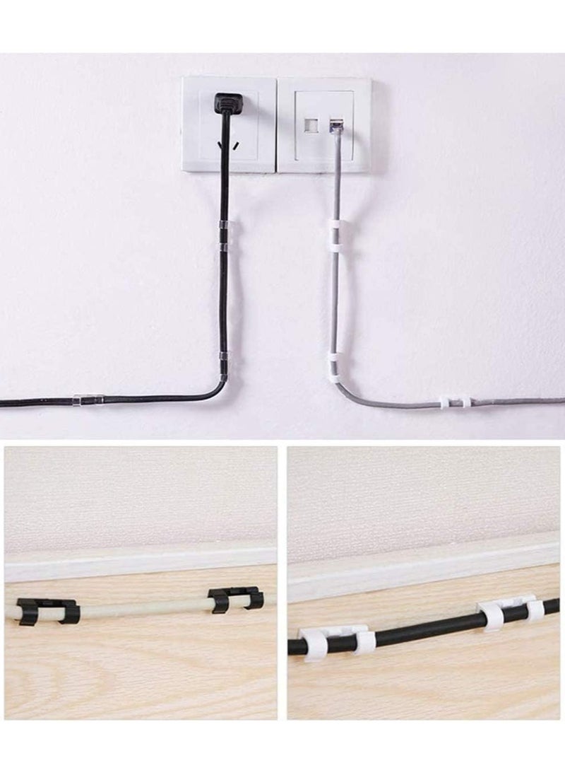 Generic Cable Clips Cord Management for Office Desk PC TV Electric Power Extension Wire Hooks Clip with Adhesive Tapes - Clear Sticky Tidy Cord and Wires Organiser Clips (Transparent - 60 Packs)  - Image 4