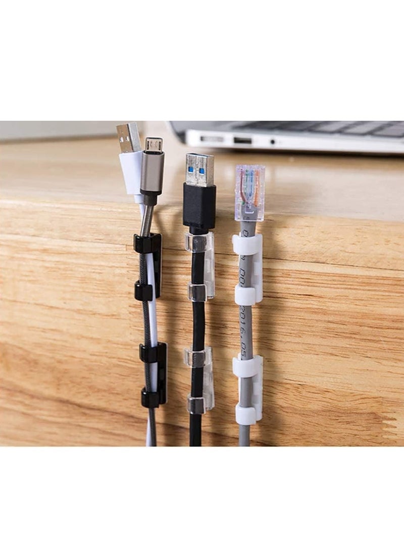 Generic Cable Clips Cord Management for Office Desk PC TV Electric Power Extension Wire Hooks Clip with Adhesive Tapes - Clear Sticky Tidy Cord and Wires Organiser Clips (Transparent - 60 Packs)  - Image 5