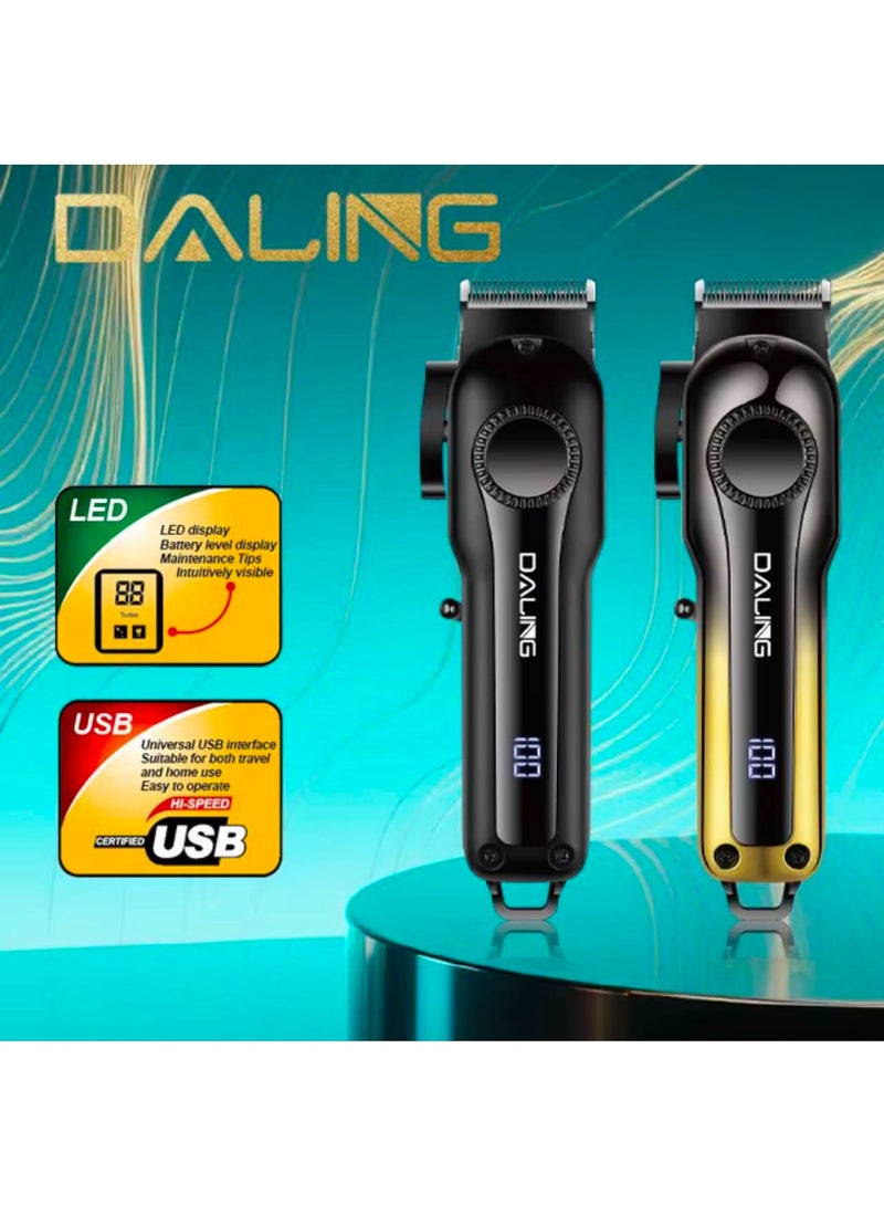 DALING DL-1923 Professional Hair Clipper USB Rechargeable with Digital Display, Blade Head with Four-level Micro-adjustment - Image 4