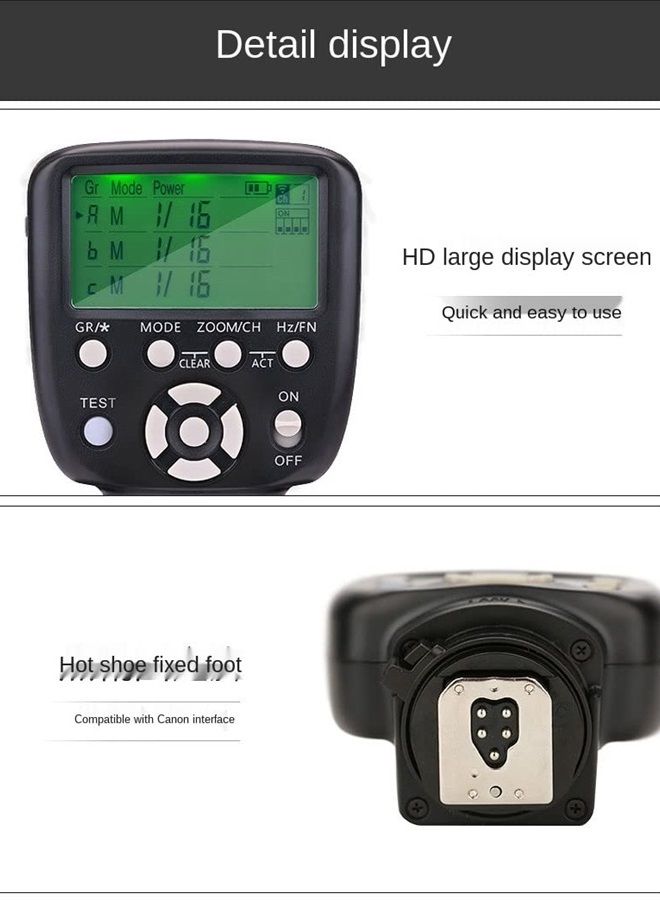 YONGNUO Upgraded YN560-TX II LCD Flash Trigger Remote Controller, for Canon and YN560IV/III YN660 with Wake-up Function for Canon Cameras - Image 3