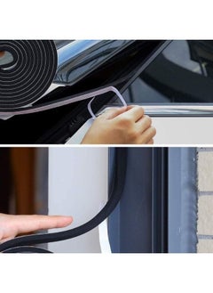 FLOWING Foam Weather Seal Strip for Sliding Windows, Doors Frame Side, Pile Self Adhesive Window Seal Tape for Door Draft Stopper, SoundProof Winter Insulation, Size (10mm*12mm*5m) BLACK  - Image 5