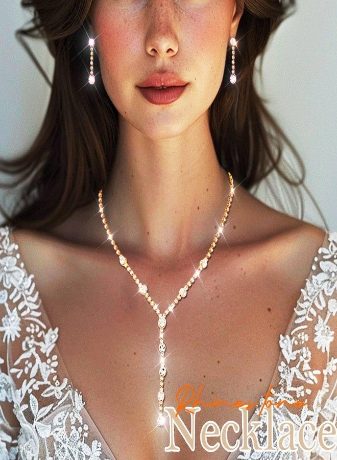 EVILD Gold Jewelry Sets Prom Necklace and Earring Set for Women - Image 4