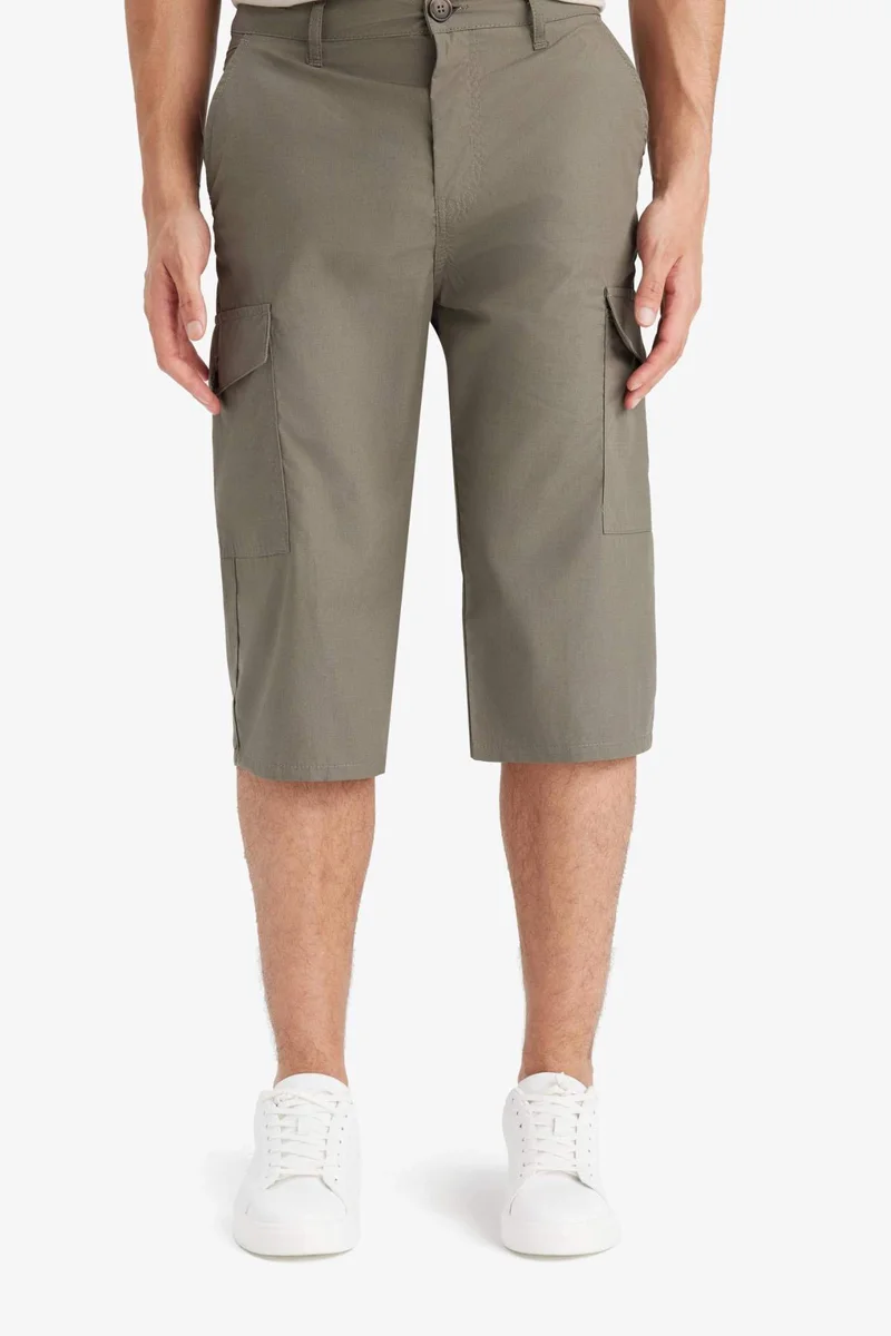 Defacto  Cotton Regular Fit Capri Pants for Men | Best Price UAE