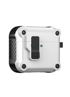 Suitable For AirPods 4 For Apple Bluetooth Headset Protective Cover With Switch Lock Pop-Up Cover Pro2 Anti-Fall Headphone Case-Color:White-Applicable Models:Airpods 4