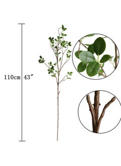 Generic Artificial Eucalytus Green Branches Faux Ficus Twig Home Office Shop Decoration 2 Pieces  - Image 2