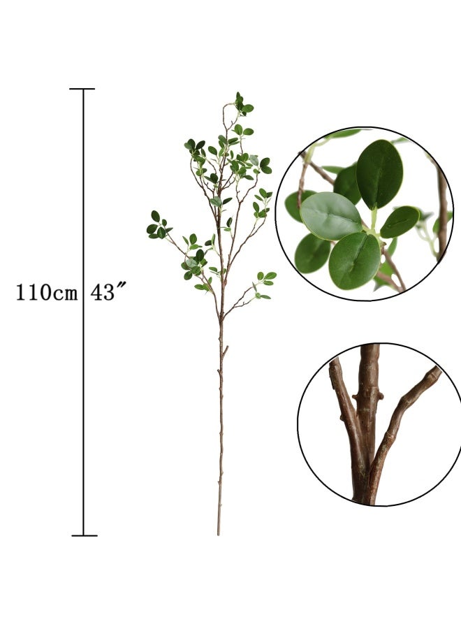 Generic Artificial Eucalytus Green Branches Faux Ficus Twig Home Office Shop Decoration 2 Pieces  - Image 2