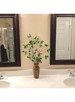 Generic Artificial Eucalytus Green Branches Faux Ficus Twig Home Office Shop Decoration 2 Pieces  - Image 5
