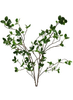 Generic Artificial Eucalytus Green Branches Faux Ficus Twig Home Office Shop Decoration 2 Pieces  - Image 1