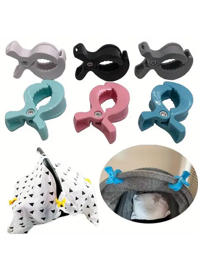 Yellow Universal Stroller Hooks Heavy Duty ABS Organizer For Diaper Bags And Shopping - Image 1