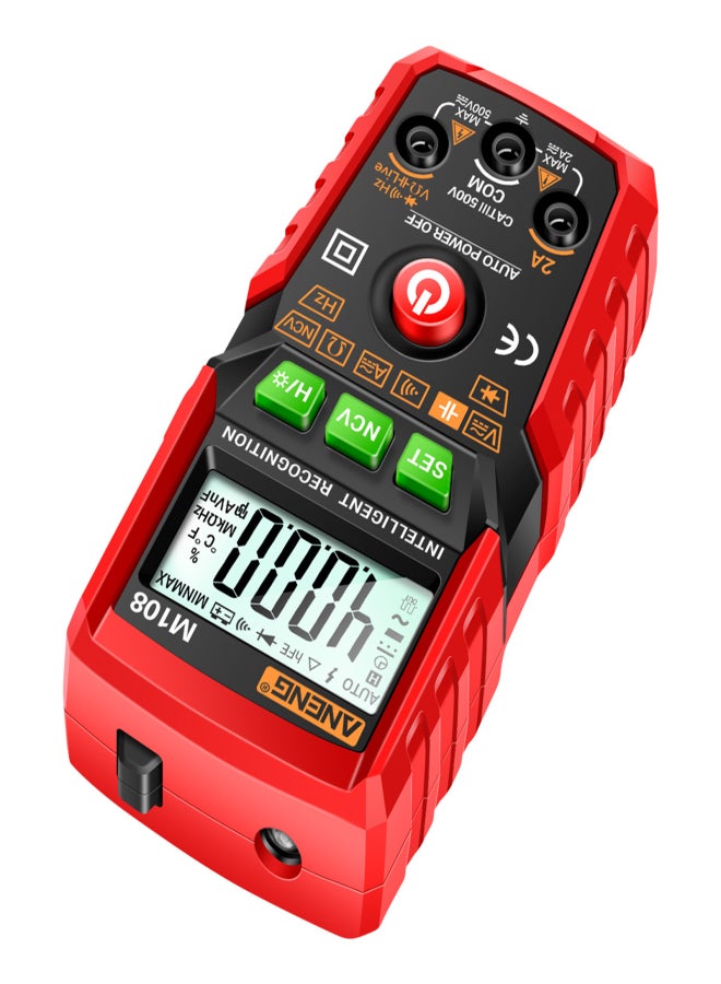 ANENG M108 Smart Digital Multimeter Auto Range 4000 Counts NCV Universal Meter Handheld Multifunctional Tester Voltmeter Ammeter with Backlight Flashlight AC/DC Voltage & Current Resistance - Image 3