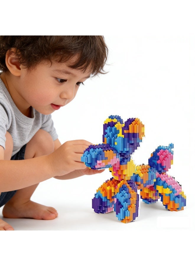 Safe Balloon Dog Construction Blocks - Creative Puzzle Toy for Family & Kids，Building Blocks for Kids - Safe Educational DIY Puzzle Toy - Image 1