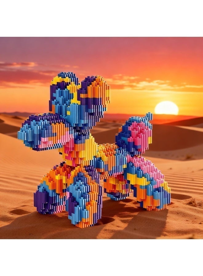 Safe Balloon Dog Construction Blocks - Creative Puzzle Toy for Family & Kids，Building Blocks for Kids - Safe Educational DIY Puzzle Toy - Image 3