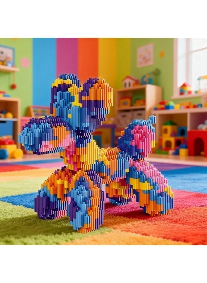 Safe Balloon Dog Construction Blocks - Creative Puzzle Toy for Family & Kids，Building Blocks for Kids - Safe Educational DIY Puzzle Toy - Image 4