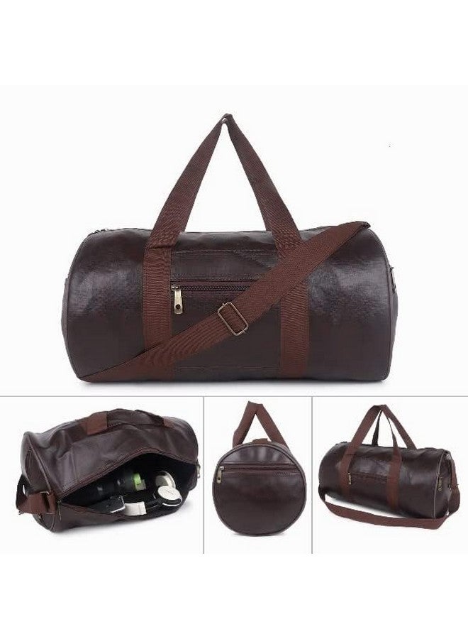 Mkail Gym Duffel Bag, Shoulder Gym Bag, Sports and Travel Bag for Multipurpose Gym, Basketball, Football, Cricket Kit, with Side & Mid Compartments for Men, Women, Boys & Girls (Brown) - Image 3