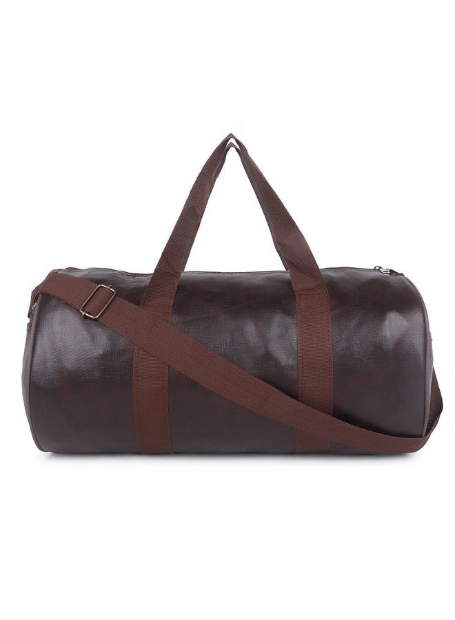 Mkail Gym Duffel Bag, Shoulder Gym Bag, Sports and Travel Bag for Multipurpose Gym, Basketball, Football, Cricket Kit, with Side & Mid Compartments for Men, Women, Boys & Girls (Brown) - Image 2