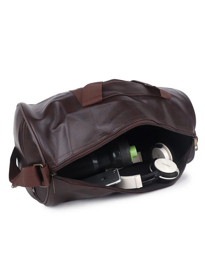 Mkail Gym Duffel Bag, Shoulder Gym Bag, Sports and Travel Bag for Multipurpose Gym, Basketball, Football, Cricket Kit, with Side & Mid Compartments for Men, Women, Boys & Girls (Brown) - Image 5