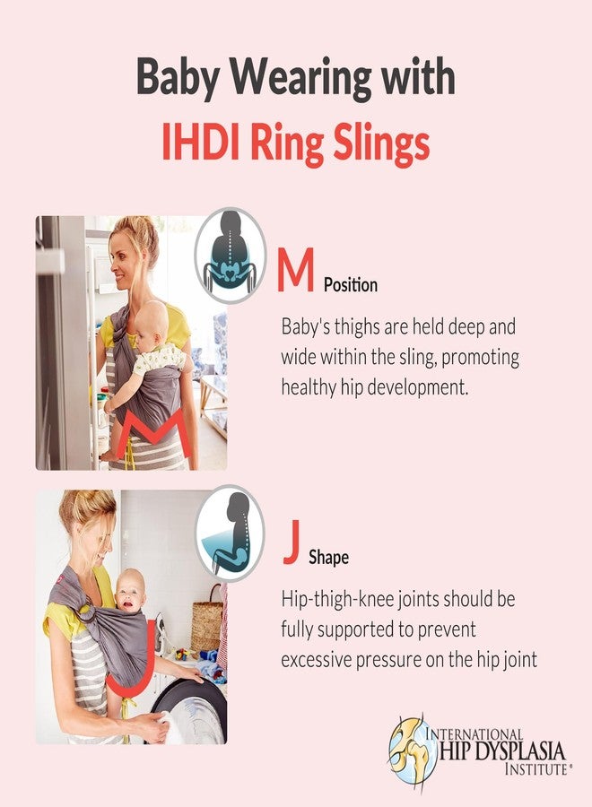 Mamaway Baby Ring Sling Carrier - Newborn and Toddler Sling (Supports up to 165lbs), IHDI Certified, Rayon & Linen Made, Soft & Breathable, Nylon 66 Safety Rings, Storage Pocket Design - Image 3