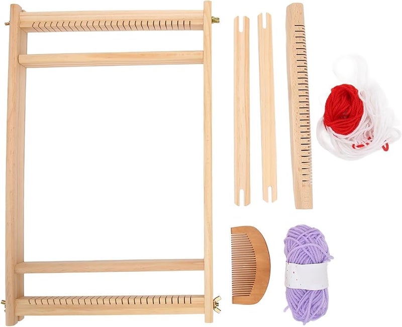 Tnfeeon Wooden Weaving Knitting Machine Kit for Kids Beginners DIY Educational Craft - Image 2