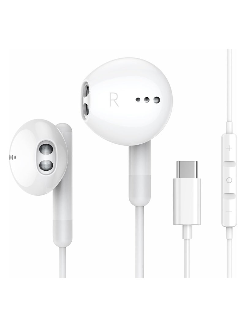 KASTWAVE USB-C Headphones with Microphone - Wired In-Ear Earbuds Compatible with iPhone 15 Pro Max, iPad Pro, Samsung Galaxy S23 S22 S21, and Pixel 8 - Image 1