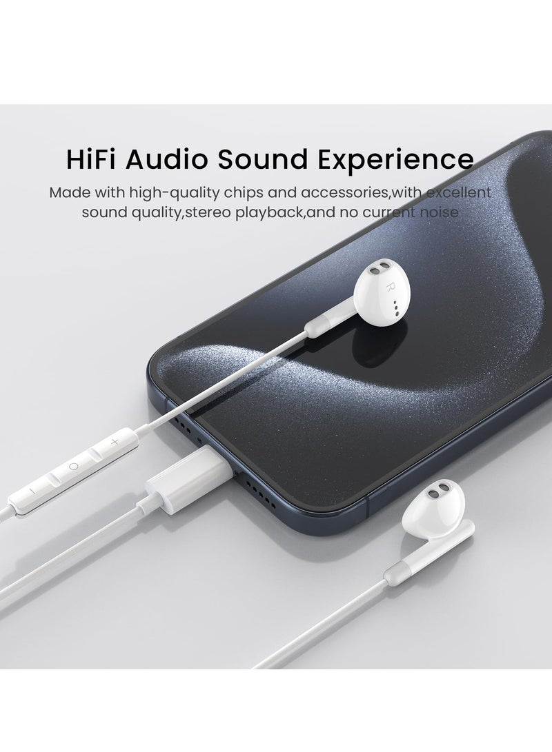 KASTWAVE USB-C Headphones with Microphone - Wired In-Ear Earbuds Compatible with iPhone 15 Pro Max, iPad Pro, Samsung Galaxy S23 S22 S21, and Pixel 8 - Image 4