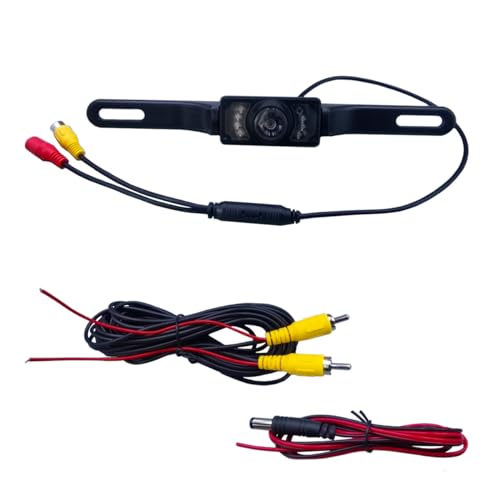 KITUREK Car License Plate Backup Camera, Wide-Angle Night Vision LED Camera, 8-Light Infrared Vehicle Camera, Dustproof, Waterproof, Shockproof, Anti-Fog, High-Definition Car Rear View Camera (LP3-8 Light) - Image 1